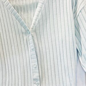 Z Supply Pale Blue Ribbed Sweater